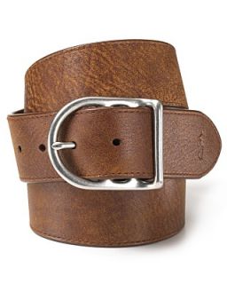 Polo Ralph Lauren Distressed Leather Belt with Dull Nickle Centerbar