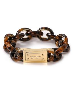 michael kors heritage link bracelet price $ 125 00 color gold tortoise