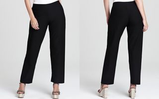 Eileen Fisher Plus Size Stretch Crepe Straight Pants_2