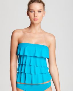 michael michael kors ruffle tankini price $ 112 00 color tile blue