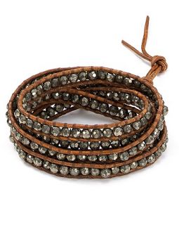 chan luu leather wrap bracelet price $ 170 00 color pyrite natural