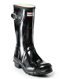 hunter women s original short glossy rain boots $ 125 00 glossy rubber