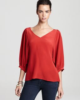 tegan top silk solid price $ 128 00 color blood red size select size 0