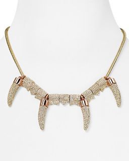 Rebecca Minkoff Crystal Horn Frontal Necklace, 14