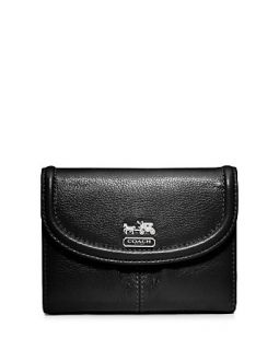 coach madison leather medium wallet price $ 138 00 color black silver