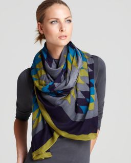 theodora callum blanket geometric scarf price $ 175 00 color teal