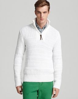 knitted half zip sweater price $ 220 00 color white size select size l