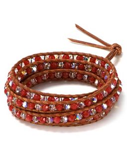 ruby quartz leather bracelet price $ 195 00 color ruby quartz natural