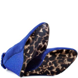 Betsey Johnsons Blue Chhase   Blue Suede for 129.99