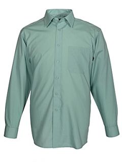 Double TWO Long Sleeve Classic Plain Cotton Blend Green   