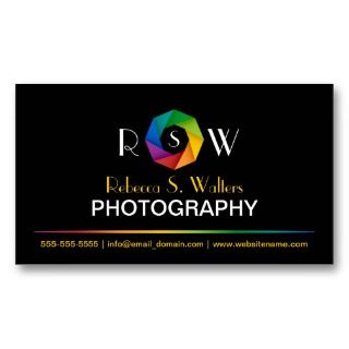 Photographer Business Cards by SocialiteDesigns
