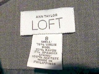 Ann Taylor Ladies Wool Rayon Lined Blazer Sz 8 Nice