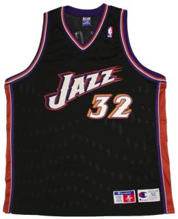 Karl Malone Authentic Throwback NBA Utah Jazz Jersey 52