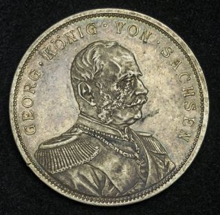 1902 Kindom of Saxony George I Silver Accession to The Throne Medal