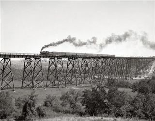 Chicago and Northwestern Railroad Train Steam Coal Locomotive Iowa