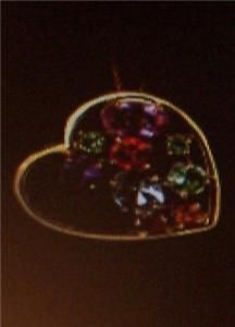 Avon Kasia Multicolor Heart Pendant Necklace New