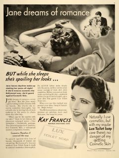 Toilet Soap Cosmetic Skin Kay Francis Star Original Advertising