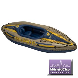 New Intex Challenger K1 Inflatable Kayak Kit with Paddle Pump I Model