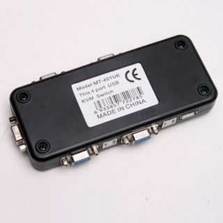 Port USB 2 0 KVM VGA SVGA Switch Box Adapter Cable