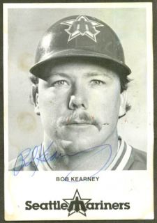 Kearney played with the Mariners from 1984 1987. SIGNED in ballpoint