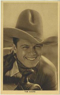 Tom Keene Cowboy Circa 1932 Boys Cinema Vintage Postcard Portrait Card
