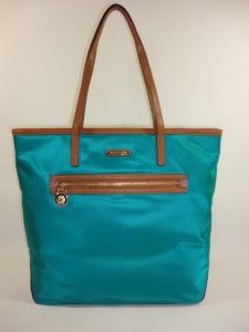 Michael Kors Kempton Nylon Large N s Aqua Tote Bag Purse $128 Perfect