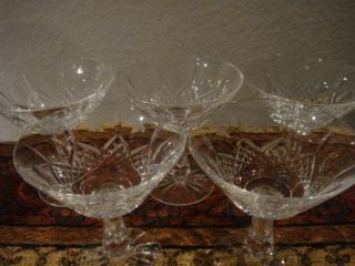 Waterford Crystal Champagne Sherbet Kenmare 5pcs