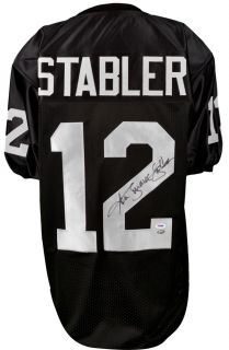 Ken Stabler Autographed Jersey w/ Snake   Custom Prostyle   PSA/DNA