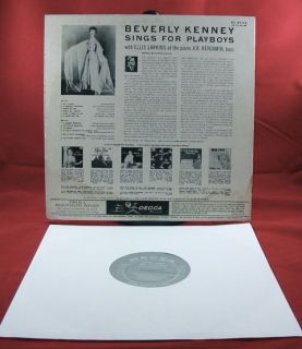 Beverly Kenney Sings for Playboys LP Decca Mono DG Orig