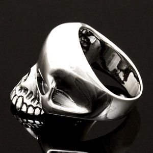 Evil Skull Ring Keith Richards Style Sterling Silver 925 Size 9 5 10 5