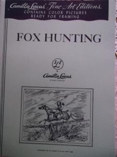 Camilla Lucas Set of 4 Fox Hunting Prints 1951 Sydney Lucas