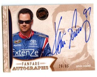 2011 Press Pass Authentics Kevin Conway Fanfare Autographs NASCAR Race
