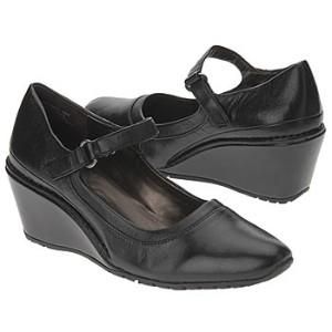 Womens Rockport Black Kerwin Wedge Mary Jane Shoes