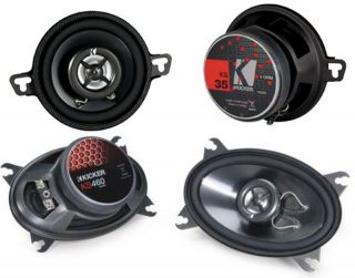 Kicker Car Audio KS35 KS460 Coaxial 3 1 2 4x6 Speaker 2 Pair Package