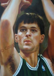 Kevin McHale Boston Celtics Original NBA Poster Oil Painting on Canvas