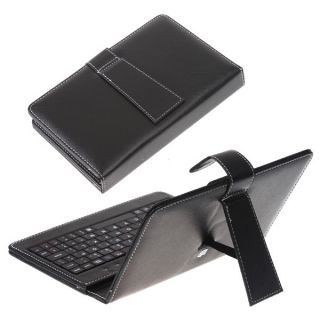 Black USB Keyboard & Leather Case Pouch Cover Holder for 7 Tablet MID