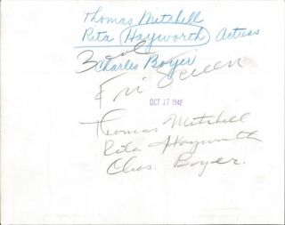 1942 Rita Hayworth Thomas Mitchell Charles Boyer Pic