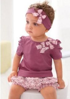 3pcs Free Kid Child Baby Girl Infant Top Pant Headband Set Outfit