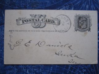Rare 1870s Havens & Geddes Notions Terre Haute IN Adv US Postal Card