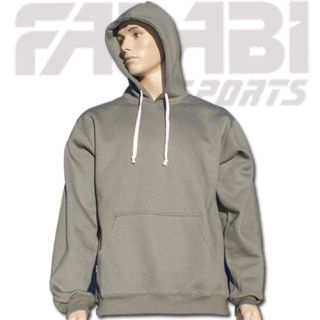 Farabi Sports Hoodied Top Fleece Sweatshirt Jacket Color Gray Size