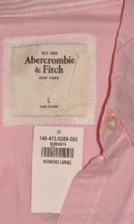 New Abercrombie Fitch Womens Shirt Kira Top Button Down Oxford Pink Sz