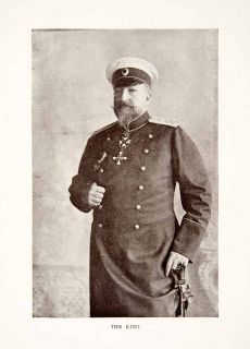 1913 Print King Ferdinand Bulgaria Knyaz Tsar Royal Uniform Europe