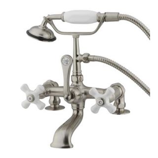 Hot Springs Deck Mount Clawfoot Tub Faucet with Handshower Polished