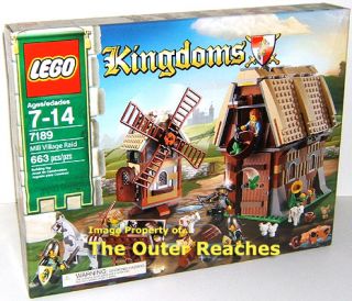 Lego Kingdoms Mill Village RAID Set 7189 New in Box