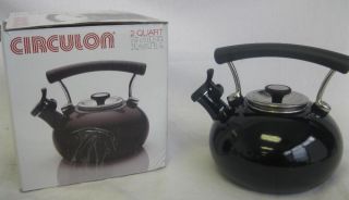 54927 Contempo 2 Qt Whistling Teakettle Small Kitchen Appliances Black