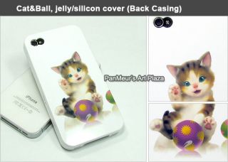 N7000 i9220 i717 Protective Phone Jelly Case Cover Cat Ball