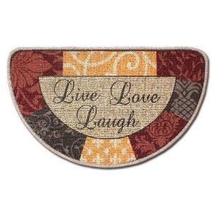 Live Love Laugh Kitchen Rug Slice Berber Country Decor