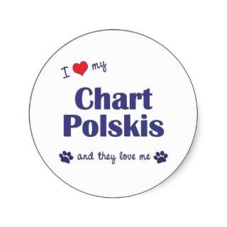 Love My Chart Polskis (Multiple Dogs) Sticker