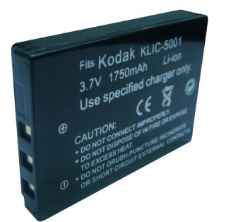 KLIC 5001 Battery + Charger For Kodak EASYSHARE P712 P850 P880 Digital