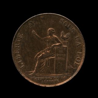 France Revolution Medal 1792 Bronze